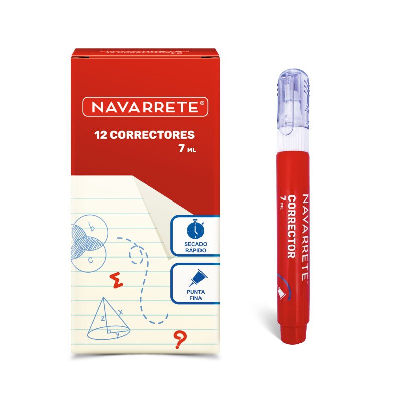 CORRECTOR 7ML ROJO NAVARRETE