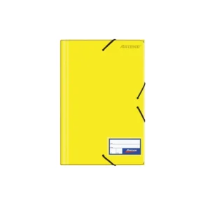 FOLDER CON LIGA COLOR AMARILLO - ARTESCO