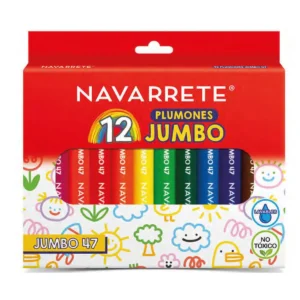 PLUMONES JUMBO 47 ESTUCHEX 12 UNID. NAVARRETE