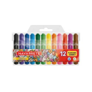 PLUMONES JUMBO KIDS ESTCUCHE X12 UNID. NAVARRETE