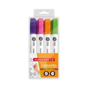MARCADOR PARA PIZARRA NEON X4 UNID. NAVARRETE