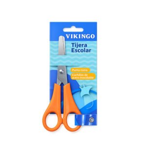 TIJERA ESCOLAR 5" NARANJA - VIKINGO