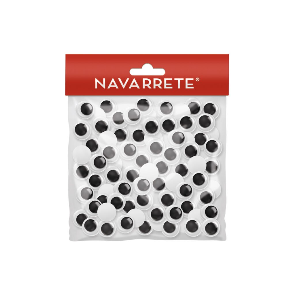 Ojitos movibles 10mm en blister de 60 unidades para arte y manualidades