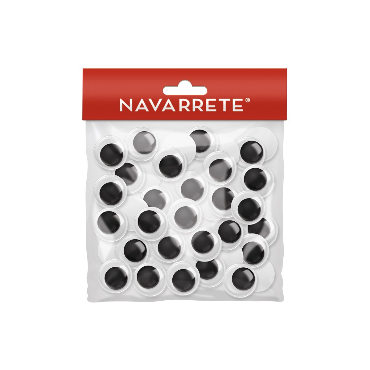 Ojitos movibles 15mm en blister de 60 unidades para manualidades escolares