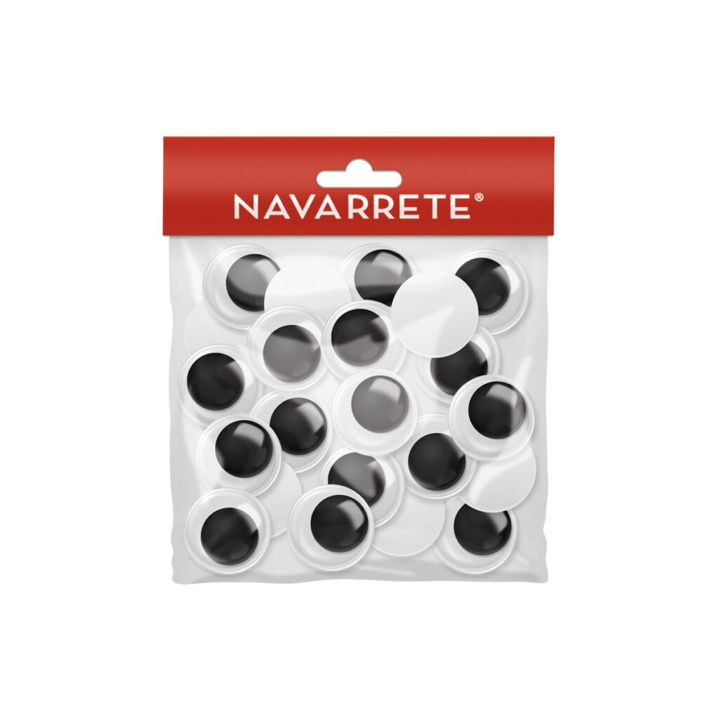 Ojitos movibles 20mm en blister de 15 unidades para manualidades y arte