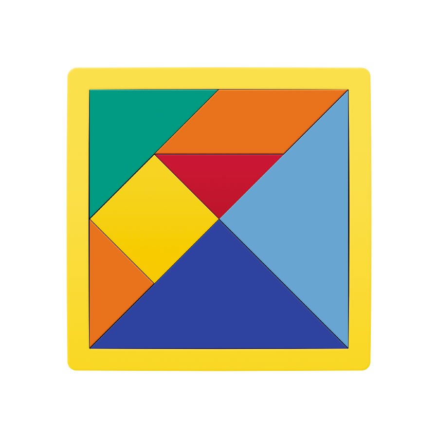Tangram didáctico goma EVA 15x15 cm para niños