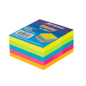 NOTAS ADHESIVAS MINI CUBO 2X2 NEON 5 COLORES (250HJS)