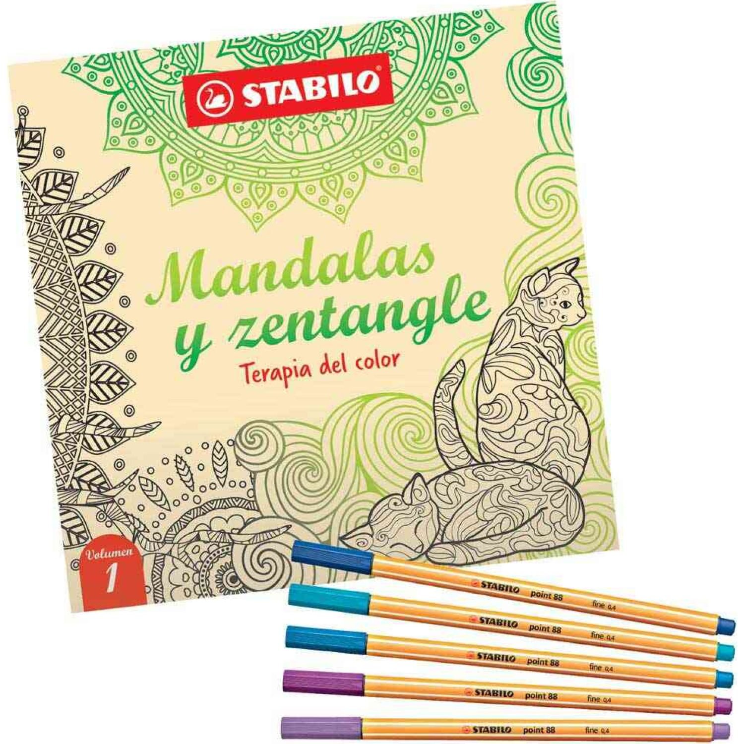 LIBRO MANDALAS 20 PAG + 5 POINT 88 (MAN-2) STABILO - Imagen 2