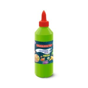 Témpera 250ml verde neón con dosificador para arte escolar