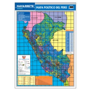 LÁMINA MURAL MAPA POLÍTICO DEL PERÚ