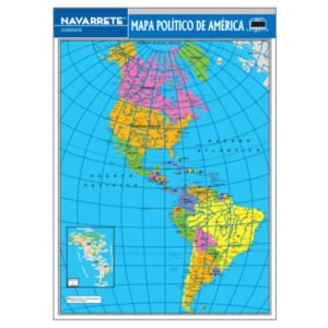 LÁMINA MURAL MAPA POLÍTICO DE AMÉRICA