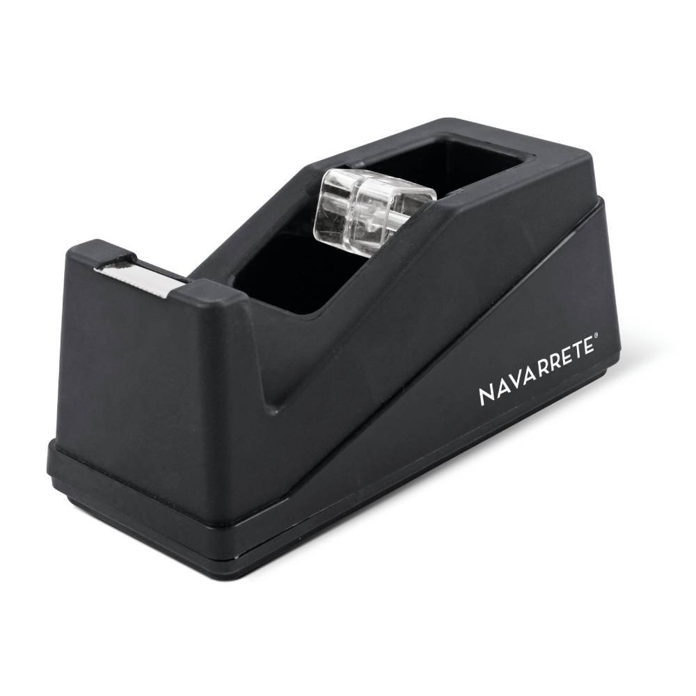 Dispensador mediano negro para cinta adhesiva de escritorio