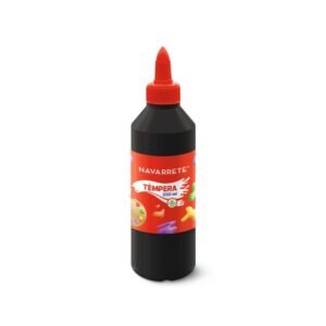 témpera negra 250ml con dosificador para manualidades y escolares