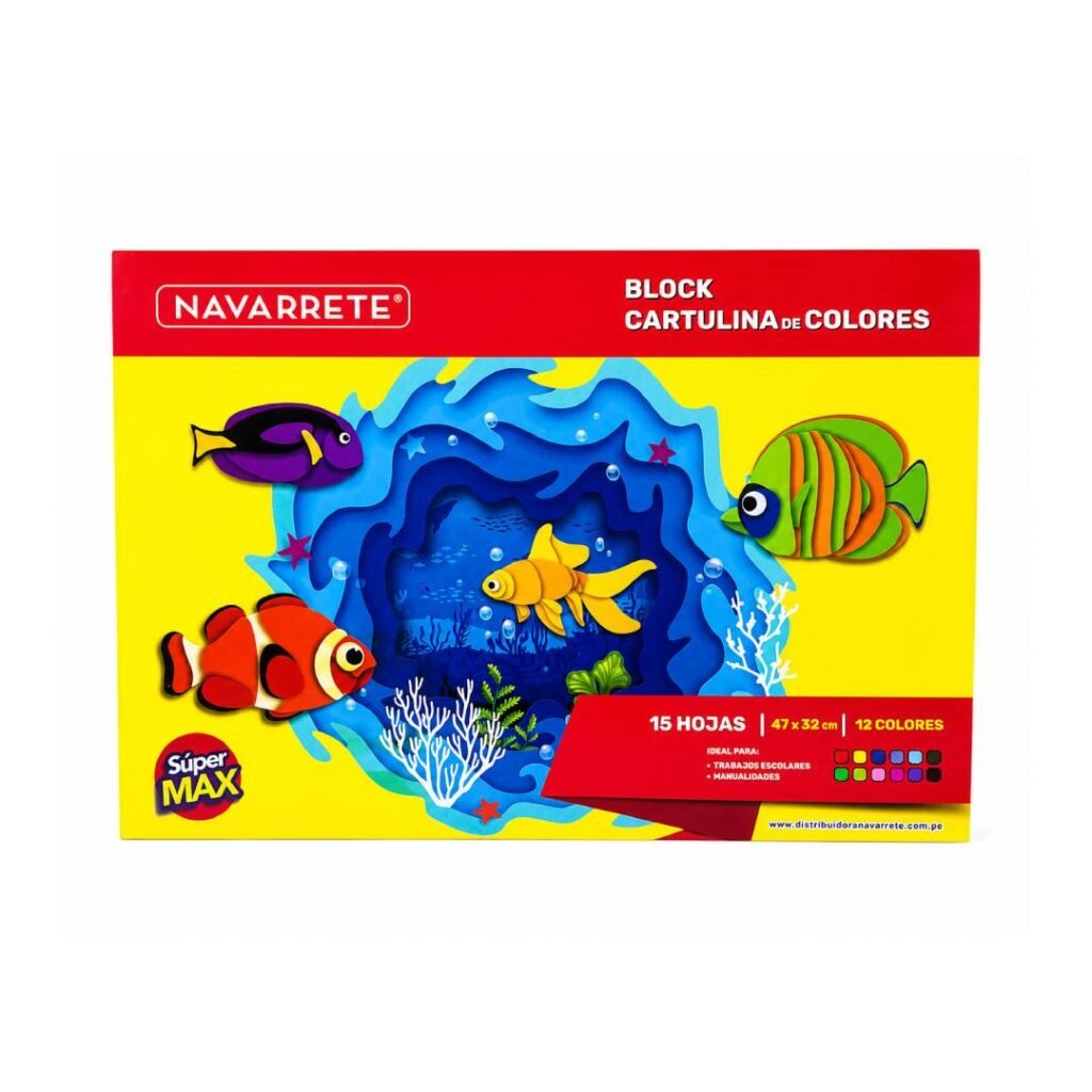 BLOCK CARTULINA COLORES 15 HJS