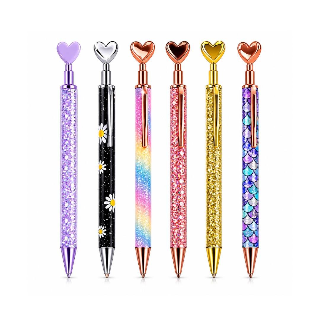LAPICERO TINTA SECA GLITTER HEART