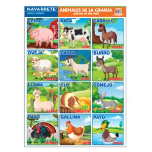 LÁMINA MURAL ANIMALES DE LA GRANJA