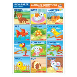 LÁMINA MURAL ANIMALES DOMÉSTICOS