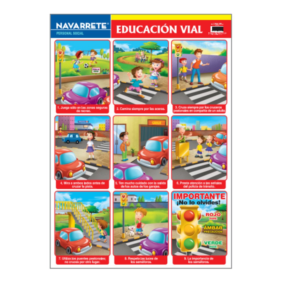 LÁMINA MURAL EDUCACIÓN VIAL