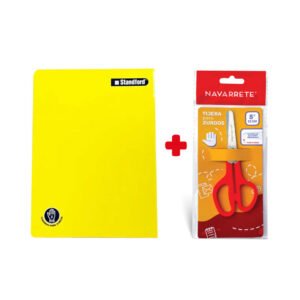 Tijera de zurdo y cuaderno de zurdo