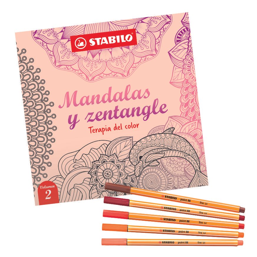 LIBRO MANDALAS 20 PAG + 5 POINT 88 (MAN-2) STABILO