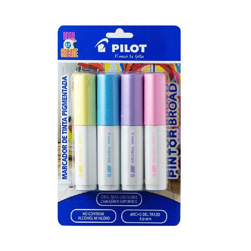 MARCADORES PASTEL X4UND BROAD PINTOR 